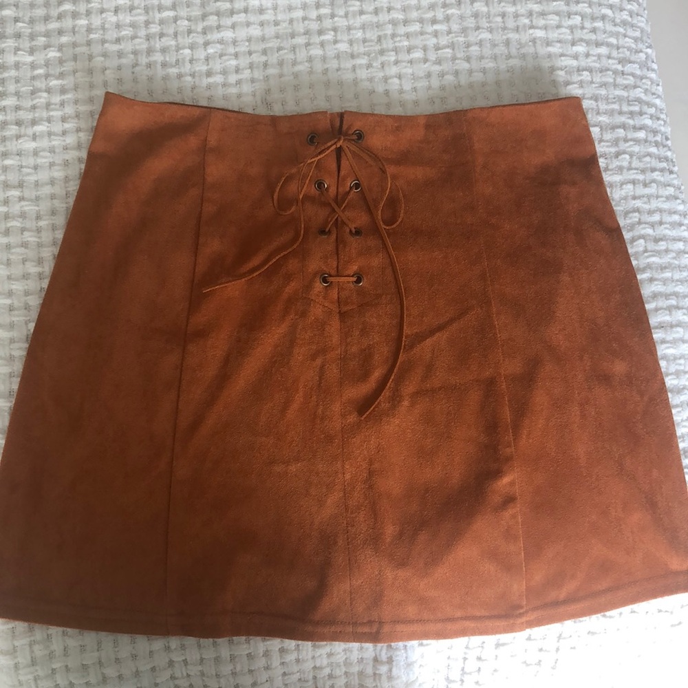 Suede Short Mini Skirt